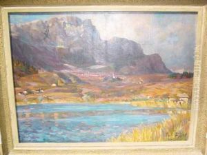Lac Et Montagne by Franz Loffler