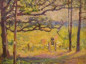 Figure In Field by Robert Henry Logan