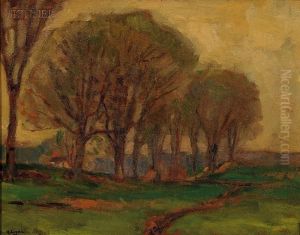 Tree-lined Path by Robert Henry Logan