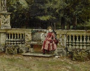 In The Villa Borghese, Rome by Logsdail William