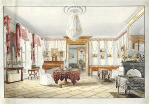 An Elegant Swiss Interior by Johann Gottlieb Lohrer
