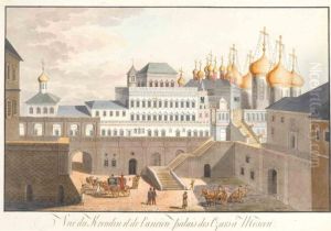 View Of The Kremlin by Johann Gottlieb Lohrer