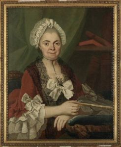 Portrait Of A Seated Lady With A Fan