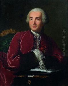 Portrait D'homme A La Veste Rouge.