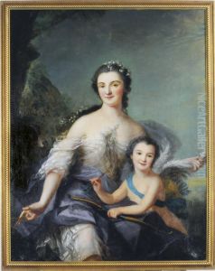 Portrait Of A Lady As Venus With Her Son As Cupid