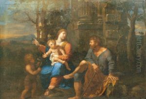 La Sainte Famille Dans Un Paysage Classique by Nicolas Loir
