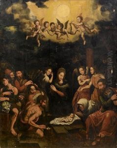 The Adoration Of The Shepherds by Lambert Lombard