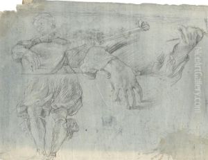 A Theorbo-player By A Balustrade by Aurelio Lomi