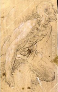 Figura Di Uomo Seduto by Aurelio Lomi
