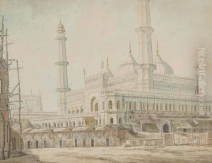 The Mosque Adjacent To The Imambara Of Nawab Asaf-ud-daulah