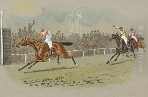 The Eclipse Stakes 1895 - The Frenchman Winshands Down by William Verner Longe