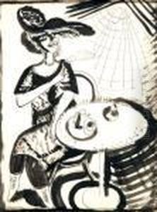 Dama V Kavarne by Emil Artur Longen-Pittermann