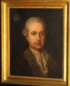 Portrait Ofa Man With Coat Of Arms