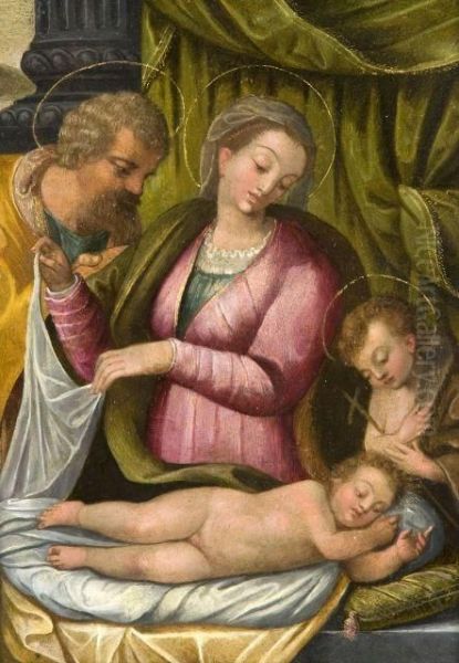La Sainte Famille Avec Saint Jean-baptiste Enfant - view 1