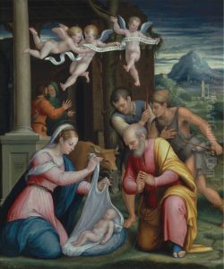 The Adoration Of The Shepherds by Luca Longhi