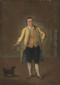 Portrait Of A Gentleman, Full-length, With A Dog by Pietro Longhi