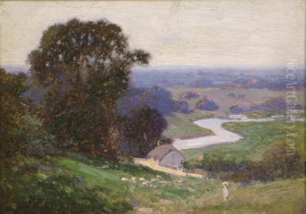 'avon Valley At Fordingbridge' 1 X 14in - view 1