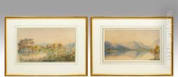 Sunset, Mouth Of The Brathay, Head Of Windermere - view 1