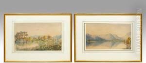 Sunset, Mouth Of The Brathay, Head Of Windermere by William Taylor Longmire
