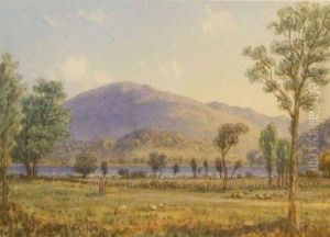 Figures In Mountain River Landscape