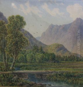 River Landscapes With Mountains To Horizons by William Taylor Longmire
