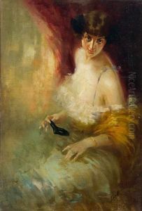 Ritratto Di Attrice Di Teatro by Francesco Longo Mancini