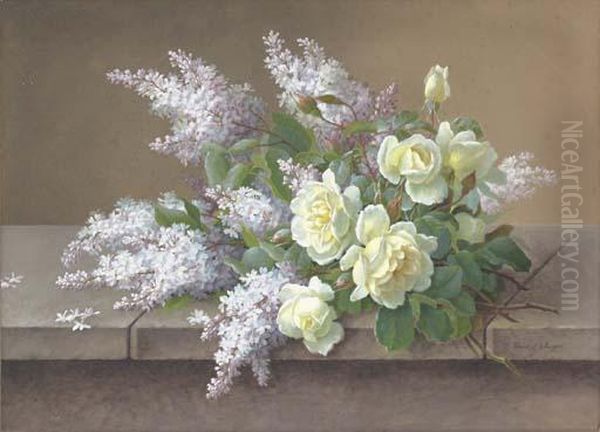 Bouquet With Roses And Lilacs - view 1