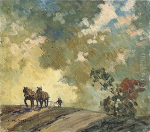 Ploughing; And Summer Lake by William Francis Longstaff