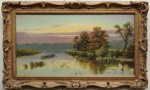 River Landscape With Figure