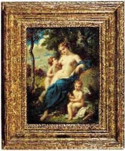 Venus Accompagnee De Deux Amours by Alexandre Marie Longuet