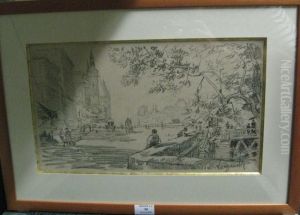 Les Quais De Seine Et La Conciergerie by Charles Longueville