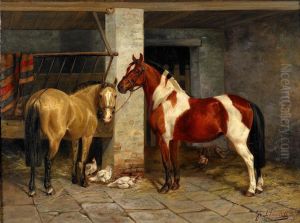 Tva Hastar I Stallet by Fredrik Axel Lonnroth