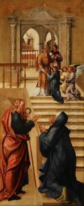 La Presentacian De La Virgen En El Templo by Gregorio Lopes
