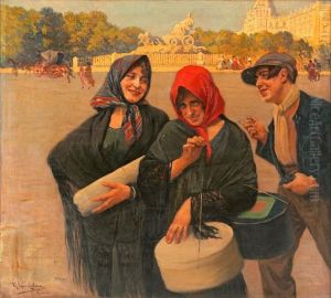 Chulapas En La Cibeles by Ricardo Lopez Cabrera