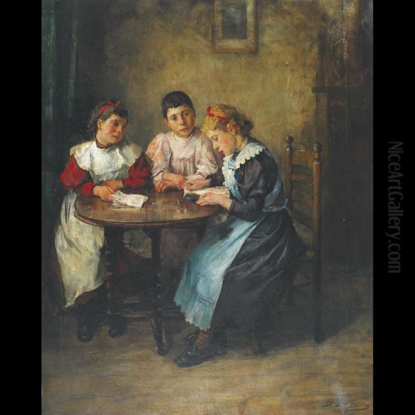 Children Around A Table - view 1