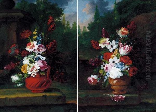 Vaso Di Fiori Entro Paesaggio - view 1