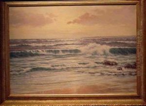 Breaking Waves On The Shore by Richard Lorenz Mellenbach