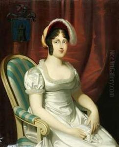 Retrato De Dona Matea De Bofarull Y Mascaro. by Claudio Lorenzale Y Sugranes