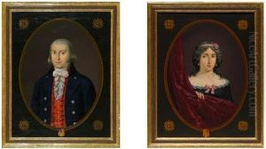 Retratos De Don Francisco De Bofarull Y Dona Antonia De Salas. by Claudio Lorenzale Y Sugranes