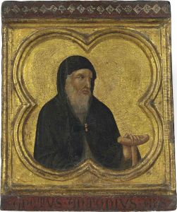 Saint Anthony Abbot Inscribed 'sanctvs . Antonivs . Abs .'