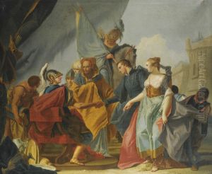 The Continence Of Scipio by Francesco Lorenzi