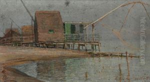 Fischerhutten Mit Senknetzen Am Bocca D'arno