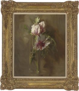 Peonies In A Glass Vase by John Henry Lorimer