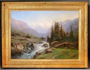 Le Mont Blanc Vu De Magnano by Leberecht Lortet