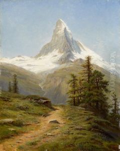Le Mont Cervin A Zermatt, Suisse by Leberecht Lortet