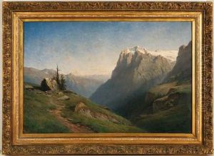 Paysage De Montagne by Leberecht Lortet