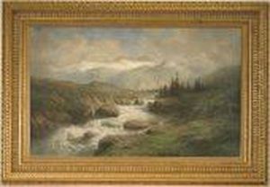 Torrent De Massif Alpestre by Leberecht Lortet