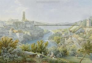 View Of Fribourg With The Old Zahringer Bridge