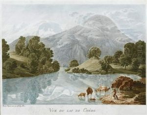 Vue Du Lac De Chede by Mathias Gabriel Lory