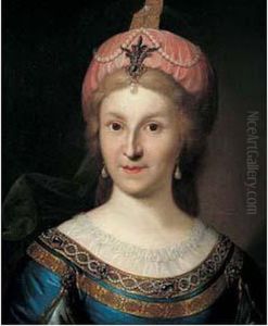 Portrait Presume De Maria Fedorovna by Johann Hieronymus Loschenkohl